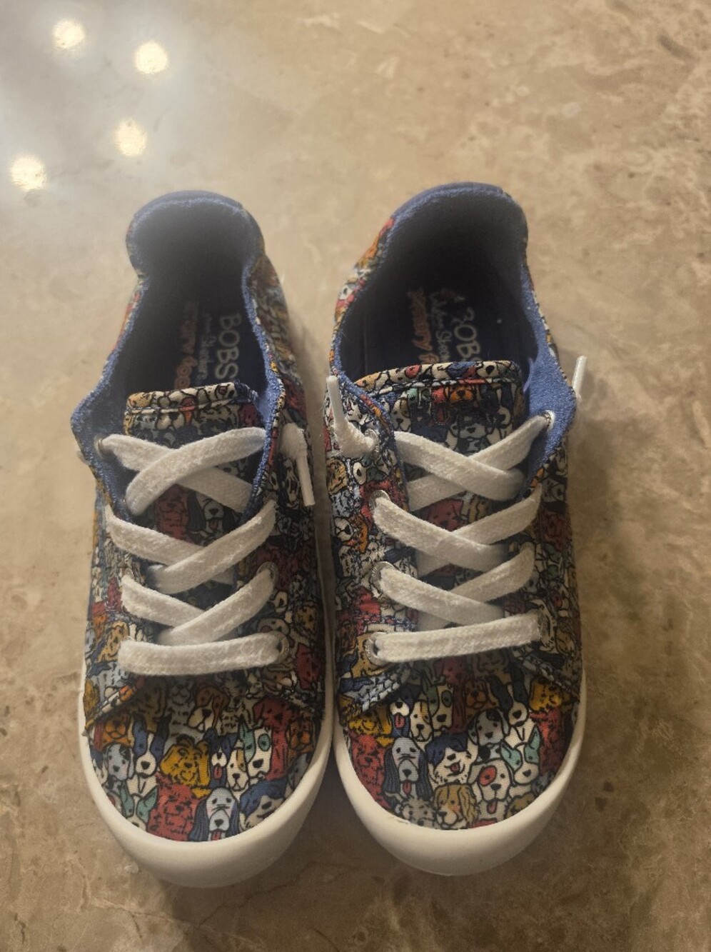 Bobs From Skerchers Beach Bingo Rally Dog Print Sneakers Womens Size 6